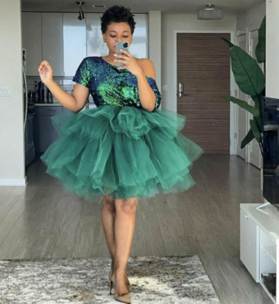 Short Homecoming Dresses Ball Gown Green