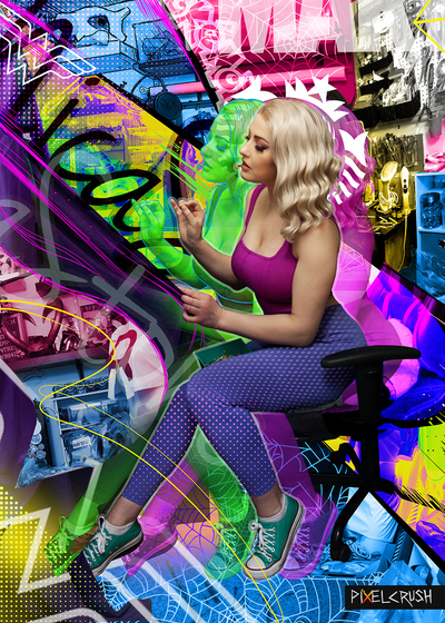 Nerdy Collage - Postcard