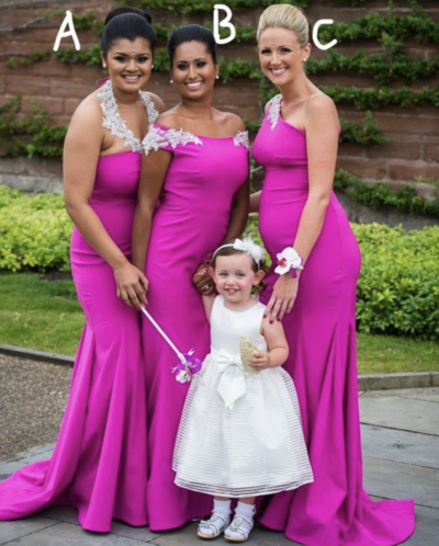 Fuchsia Mermaid Bridesmaid Dresses for Wedding