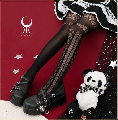 Dream Witch Devil Black & White Stockings Pantyhose Garment