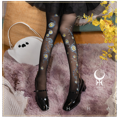 Vincent Van Gogh Starry Sky Painting Dream Witch Black & White Stockings Pantyhose Garment