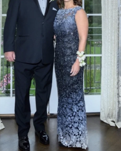 Blue Gradient Lace Mother of the Bride Dresses Mermaid