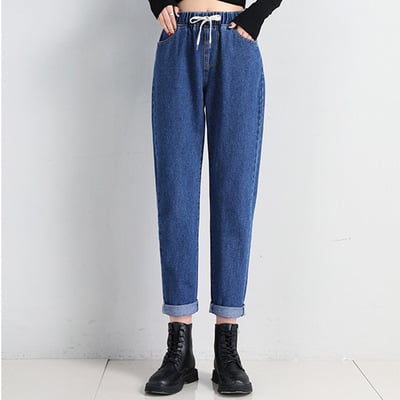 Korean style high waist jeans - Thumbnail 2