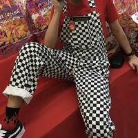 Checkerboard Overalls Dungarees - Thumbnail 2