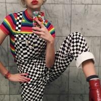 Checkerboard Overalls Dungarees - Thumbnail 1