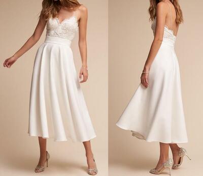 2023 Simple A Line Spaghetti Straps Sexy Backless Bridal Cheap Summer Wedding Gowns,1606