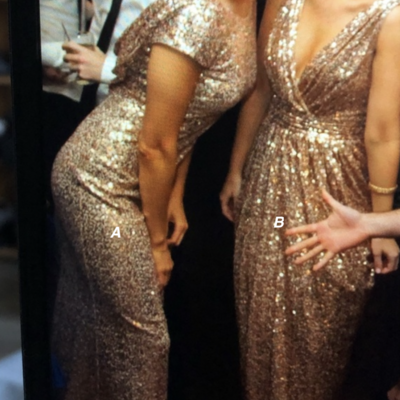 Bridesmaid dresses floor length sequins for wedding party - Thumbnail 2