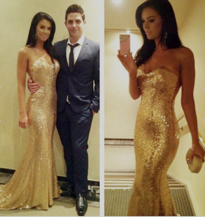 One Shoulder Sequins Prom Dresses Mermaid