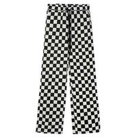 Vintage Checker Drawstring Casual Pants - Thumbnail 4