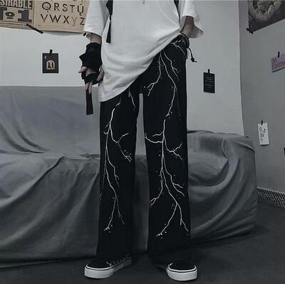 Lightning Black Casual Pants