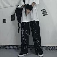 Lightning Black Casual Pants - Thumbnail 2