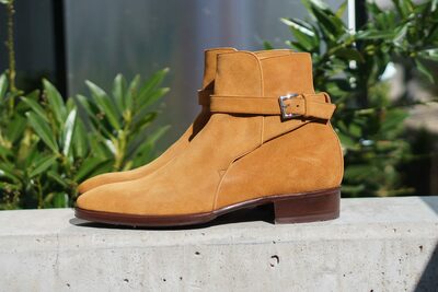 Handmade Walnut Suede Leather Jodhpur Boot