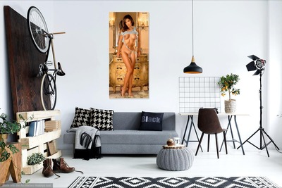 Photo poster, retro,Giuliana Marino 07, large size 24.0157x47.6378 inches. Wall decoration, home decor, gift.