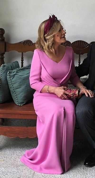 Eleghant Fuchsia Sheath Mother of the Bride /Groom Dresses Evening Formal Dress