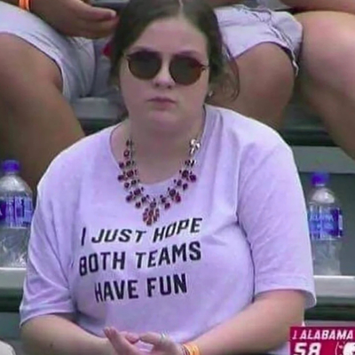 Unisex I just hope both teams have fun Cursed T-Shirt in White