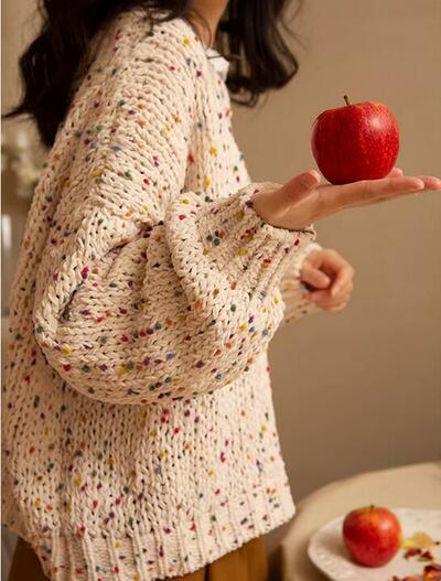 Colorful Dot Pullover Knit Sweater