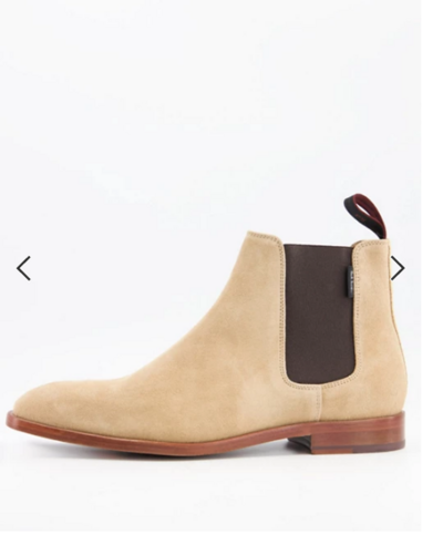 Men Beige Suede Chukka Boots, Winter Ankle Boots, Office Boots