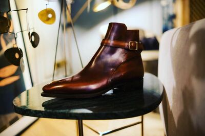 Handmade Mens Wonderful Ebene Patina Jodhpur Boot