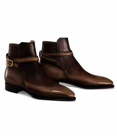 Old Wood Patina Medium Brown Piping Jodhpur Boot