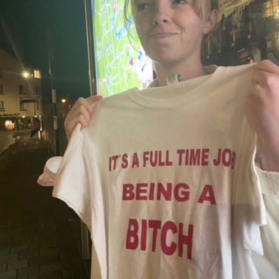 It's A Full Time Job Being A BitXh Shirt IN White