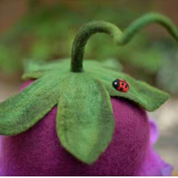 Purple Hats,Wool Felt Hats, Children's hats, Bell Orchid Hats - Thumbnail 2