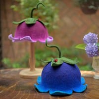 Purple Hats,Wool Felt Hats, Children's hats, Bell Orchid Hats - Thumbnail 1