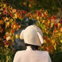 Christmas Hats,Sheep Hats, Wool Felt Hats, Elf Hats, Winter Ear Flaps Hats - Thumbnail 4