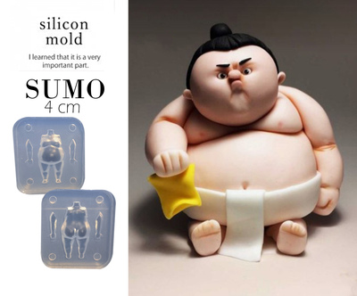 4 cm Sumo Chubby Cute Chibi Doll Female Girl body Clear Silicone for making statue,nendoroid, figure doll