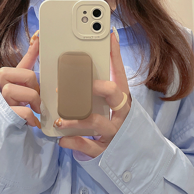 Creative Silicone Case For iPhone 15 14 13 With Press Stand IPS605