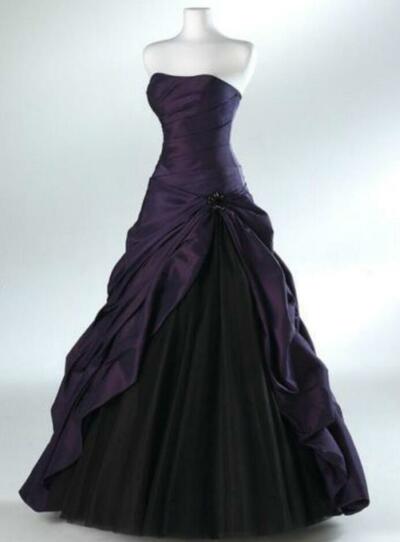 Vintage Sweetheart Ball Gown Purple Party Dresses