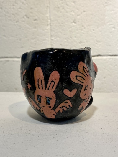 🔴 SOLD Hand Made Pottery "Miffy Teacup" by Inika Agarwal