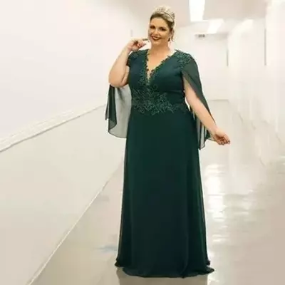 Mother Of The Bride/Groom Dresses Plus Size Beadings Guest Wedding Dress Long Mother Of The Wedding Dresses