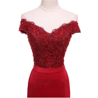 Off Shoulder Long Evening Gown Pageant Dress - Thumbnail 1