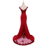 Off Shoulder Long Evening Gown Pageant Dress - Thumbnail 2