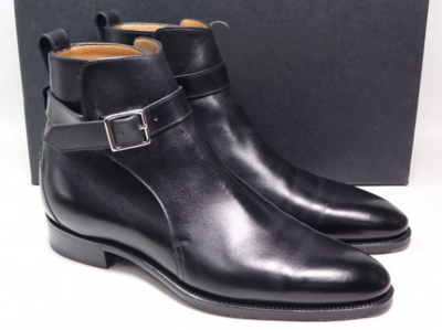 Handmade Black Calf Leather Jodhpur Strap Boot