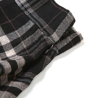 Irregular Plaid Maxi Skirt - Thumbnail 4