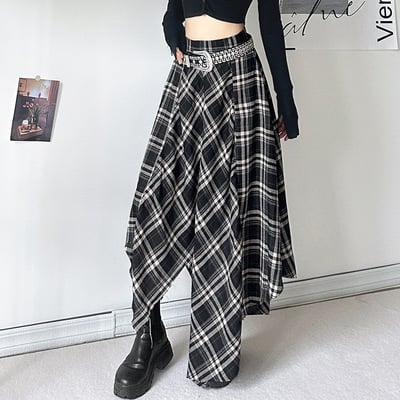 Irregular plaid maxi skirt - Thumbnail 2