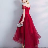V Neck Tulle Prom Dress,evening Dress - Thumbnail 2