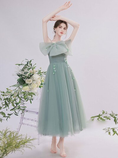 Green Tulle Short Prom Dress,green Tulle Lace Evening Dress