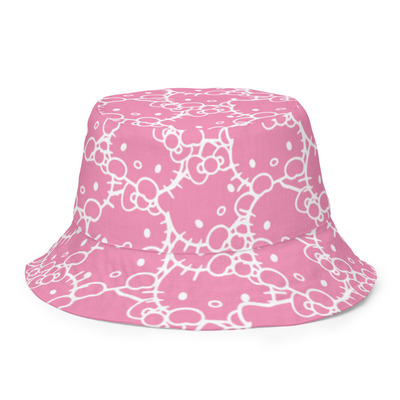 Kitty Pink Reversible bucket hat