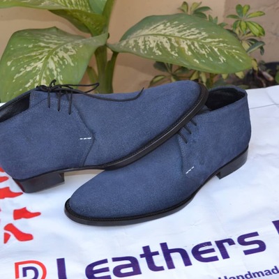 Classic Handmade Suede Leather Chukka Lace up Boot