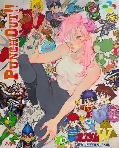 Nintendo - Game Console series - original acrylic painting on canvas