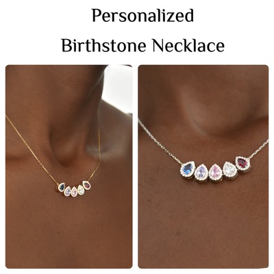 Personalized Birthstone Necklace-TD
