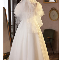 White Prom Dress,princess Bridal Dress,stylish Party Dress,handmade - Thumbnail 2