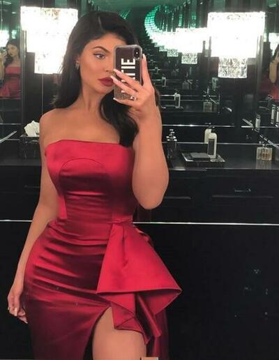 Sexy Burgundy Long Prom Dress with High Slit