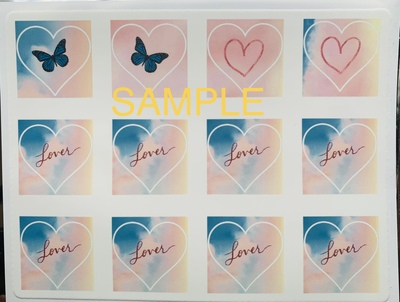 Trim to size Edible Cake Decoration TS 2 inch hearts 24 designs Trending