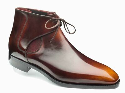 Unique Handmade Captoe Leather High Ankle Boots