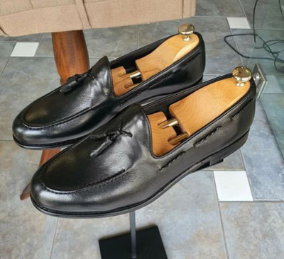 Decent Style Formal Black Loafers Shoes Handmade Edition