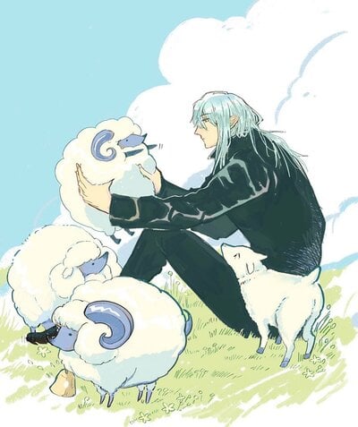 Estinien with sheeps print