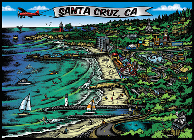 Santa Cruz map 18x24 poster